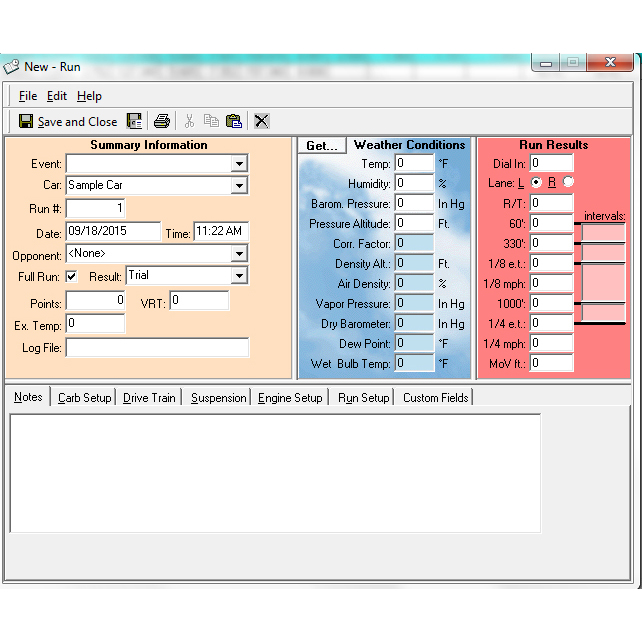 RaceBase Drag - Drag Racing Electronic Logbook w/ ET Prediction