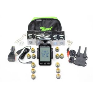 12 Sensor Triple Axle Racing Trailer Tire Pressure TPMS Kit with Dedicated Display