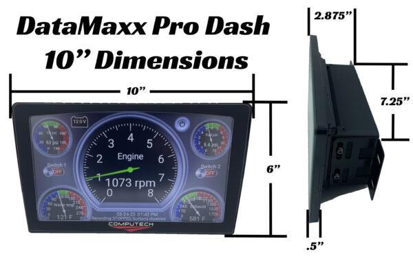 Computech DataMaxx Pro Dash Data Logger Touch Screen Gauge Cluster