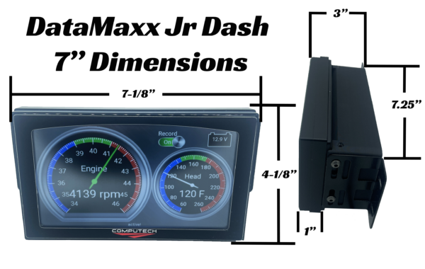 DataMaxx Jr. Dragster Data Logger Dash Heads Up Display For Junior Drag Racing