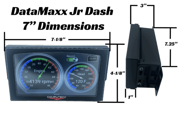 DataMaxx Jr. Dragster Data Logger Dash Heads Up Display For Junior Drag Racing